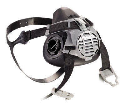 MSA Medium Black Silicone Advantage 420 Half Mask Facepiece Twin Port Air Purifying Respirator With ComforTop Headband