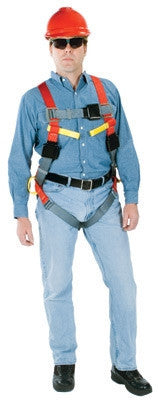 MSA Standard ArcSafe Cross-Chest Style Harness With Qwik-Fit Leg Strap, Back Loop And 4 D-Rings