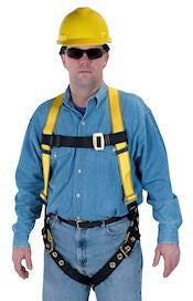 MSA X-Large Workman Vest Style Harness With Qwik-Fit Chest Strap And Tongue Buckle Leg Strap