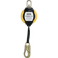 MSA 12' Workman Web Personal Fall Limiter With 1" Steel Carabiner PFL Connection And LC Snapphook Lifeline Connection