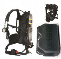 MSA AirHawk II Supplied Air Respirator With Medium Hycar Rubber Advantage 4000 Facepiece With Net Head Harness, L30 Carbon-Wrapped 30-Minute Cylinder, Nylon Harness With Chest Strap And Hard Carry Case