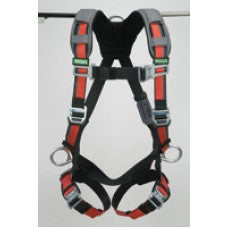 MSA Standard EVOTECH Full-Body Harness With Qwik-Connect Chest Strap, Tongue Buckle Leg Strap, Back, Chest And Hip D-Rings And Shoulder Padding