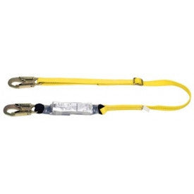 MSA Workman Single-Leg Adjustable Shock-Absorbing Lanyard With 36C Snaphook Harness And Anchorage Connections