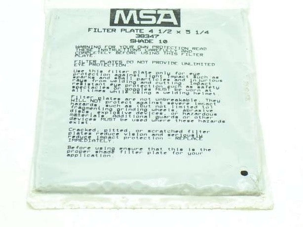 MSA 4 1/2" X 5 1/4" Sightgard Shade 10 Polycarbonate Glass Filter Lens