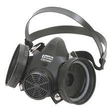 MSA Medium Black Polymer FireHawk M7 PTC Full Face Facepiece With SpeeD-ON Head Harness, Nosecup, M7 HUD Bracket And Standard Speaking Diaphram