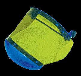 National Safety Apparel Arc 10 Green Propionate Faceshield With Anti-Fog Coating, Slotted Hardhat Adapter And Chin Guard