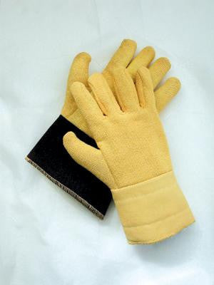 National Safety Apparel Large 12" Reversed Kevlar Terrycloth Heat Resistant Gloves With Brown Duck Cuff