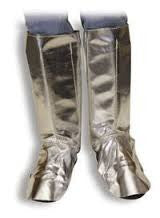 National Safety Apparel Large 14" Silver 19 Ounce Aluminized Thermobest Flame Retardant Leggings With Hook And Loop Closure