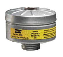 North By Honeywell Organic Vapor/Acid Gas Cartridge For Use With Compact Air PAPR (3 Each Per Box)