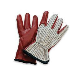 North Medium Worknit HD Glove With Nitrile Coated Palm And Index Finger, Slip-On Cuff & Black Stripe Back