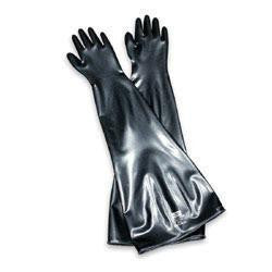 North Size 10-1/2 15 mil 32" Ambidextrous Butyl Glovebox Gloves With 8" Port