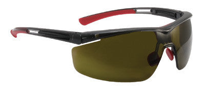 North By Honeywell Adaptec Safety Glasses With Transluscent Black Frame And IR Shade 3 Green 4A Anti-Fog, Anti-Static And Anti-Scratch Lens