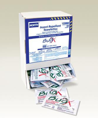 North Single Towelette Pouch BugX 30 Insect Repellent Towelettes In Dispenser Box (50 Each Per Box)