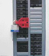 North Red C-Safe Single Pole Circuit Breaker Lockout, Requires A Switch Breaker With A Recessed Hole (6 Per Package)