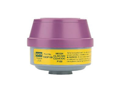 North Organic Vapor And Acid Gas Cartridge For 5400, 5500, 7400 And 7500 Series Air Purifying Respirator (APR) With P100 Particulate Filter