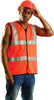 OccuNomix X-Large Orange OccuLux Lightweight Polyester Class 2 Standard Vest With Front Hook And Loop Closure And 2" 3M Scotchlite Reflective Tape Striping