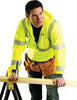 OccuNomix X-Large Hi-Viz Yellow OccuLux 9 Ounce 100% ANSI Wicking Polyester Class 3 Hooded Sweatshirt With Zipper Front Closure, 2" 3M Scotchlite Reflective Tape Striping, Elastic Cuff And Waistband  And 2 Pockets