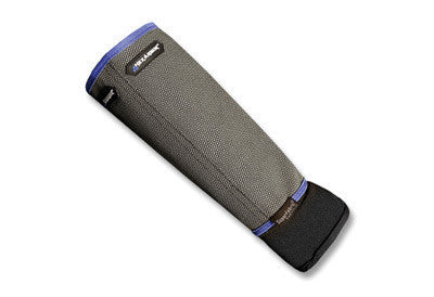 Performance Fabrics HexArmor Medium 9" Gray And Black SuperFabric Level 5 Cut Resistant Arm Guard With Spandex Wrist Insert And Thumbhole