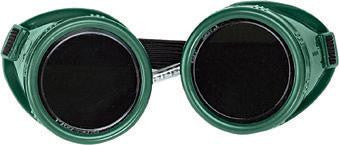 Radnor Welding Goggles With Green Hard Plastic Frame And Shade 5 Green 50mm Round Lens