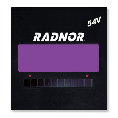 Radnor 5 1/4" X 4 1/2" 54V Variable Shades 9-12 Auto Darkening Welding Lens For Fixed Front And Lift Front Helmets