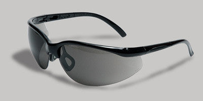 Radnor Motion Series Safety Glasses With Black Frame, Gray Polycarbonate Scratch Resistant Lens And Adjustable Temples