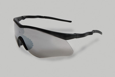 Radnor Sport Series Safety Glasses With Black Frame And Silver Anti-Scratch Mirror Lens