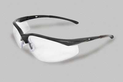 Radnor Select Series Safety Glasses With Black Frame And Clear Anti-Scratch Lens