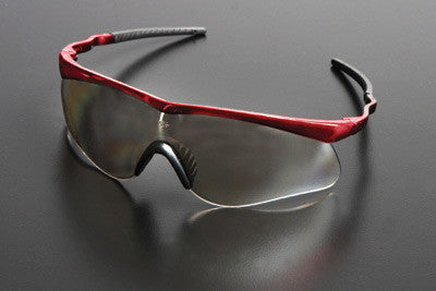 Radnor Sport Series Safety Glasses With Red Frame And Clear Anti-Scratch Indoor/Outdoor Lens