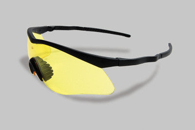 Radnor Sport Series Safety Glasses With Black Frame And Amber Anti-Scratch Lens