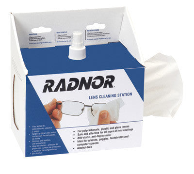 Radnor Small Disposable Lens Cleaning Station (Includes 8 Oz Alcohol-Free Lens Cleaning Solution And 600 Tissues)