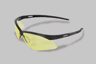 Radnor Premier Series Safety Glasses With Black Frame And Amber Polycarbonate Lens