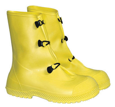 Radnor Medium Yellow 12" PVC 3 Button Overboots With Self-Cleaning Tread Outsole