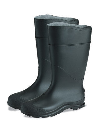 Radnor Size 10 Black 16" PVC Economy Boots With Lugged Outsole