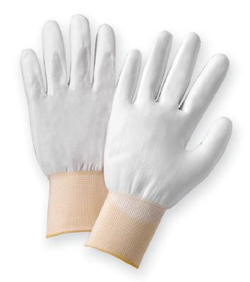 Radnor Small White Economy Polyurethane Palm Coated Gloves With 13 Gauge Seamless Knit Liner