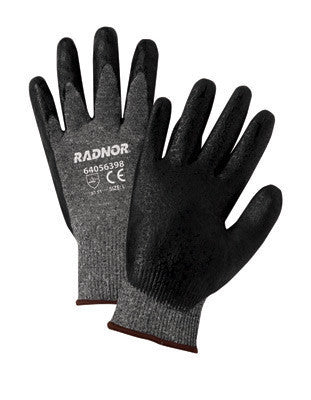 Radnor Small Black Premium Foam Nitrile Palm Coated Work Glove With 15 Gauge Seamless Nylon Liner And Knit Wrist