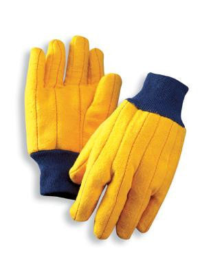 Radnor Men's Gold 18 Ounce Cotton/Polyester Blend Chore Gloves With Knitwrist And Standard Lining