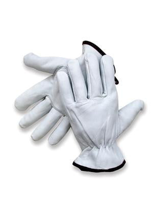 Radnor Medium Premium Goatskin Unlined Drivers Gloves With Keystone Thumb, Slip-On Cuff, Color-Coded Hem And Shirred Elastic Back