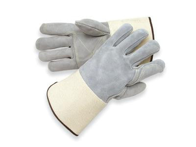 Radnor 2X Side Split Leather Palm Gloves With Gauntlet Cuff, Full Leather Back And Double Leather On Palm, Fingers And Thumb