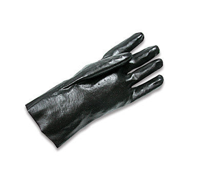 Radnor Large Black 12" Economy PVC Glove Fully Coated With Smooth Finish Palm