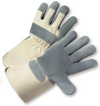 Radnor Large Premium Side Split Double Leather Palm Gloves With Gauntlet Cuff, Double Leather On Palm, Index Finger And Thumb