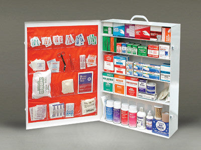 Radnor Five-Shelf 100 Person Durable Metal Industrial First Aid Cabinet