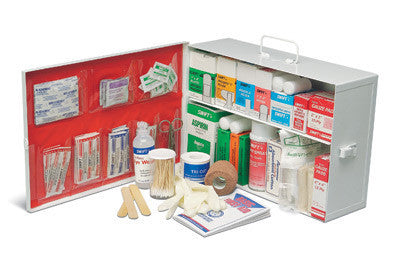 Radnor Two-Shelf 10 Person Durable Metal Mobile Utility First Aid Kit