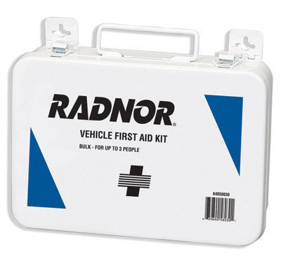 Radnor 3 Person Vehicle First Aid Kit In Metal Case