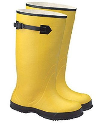 Radnor Size 15 Yellow 17" Rubber Over-The-Shoe Boots With Ribbed Outsole