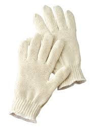 Radnor Large Natural Medium Weight Polyester/Cotton Seamless String Gloves With Knit Wrist