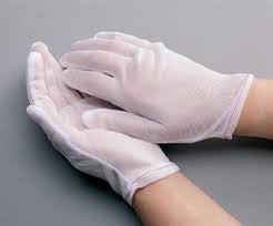 Radnor Small White Lint-Free 100% Nylon Cut And Sewn Two Piece Pattern Inspection Gloves With Rolled Hem Cuff