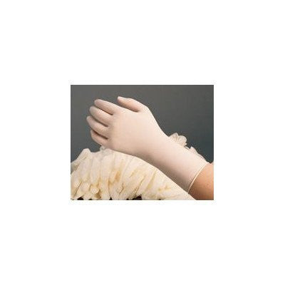 Radnor Small 12" White 11 mil  Latex Powder-Free Disposable Gloves With Textured Finish And Rolled And Extended Cuffs (50 Gloves Per Dispenser Box)