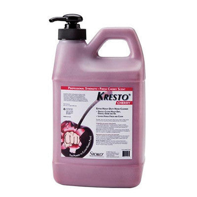 STOKO 1/2 Gallon Pump Bottle Red KRESTO Cherry Scented Hand Cleaner