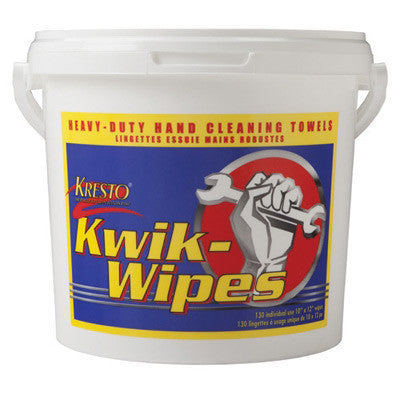 STOKO 10" X 12" 130 Count Bucket KRESTO KwikWipes Heavy Duty Hand Cleaning Towels