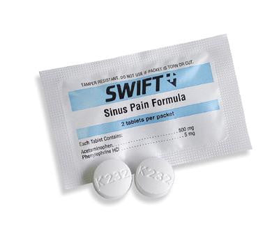 Swift First Aid Sinus Pain Tablet (2 Per Envelope, 250 Each Per Box)